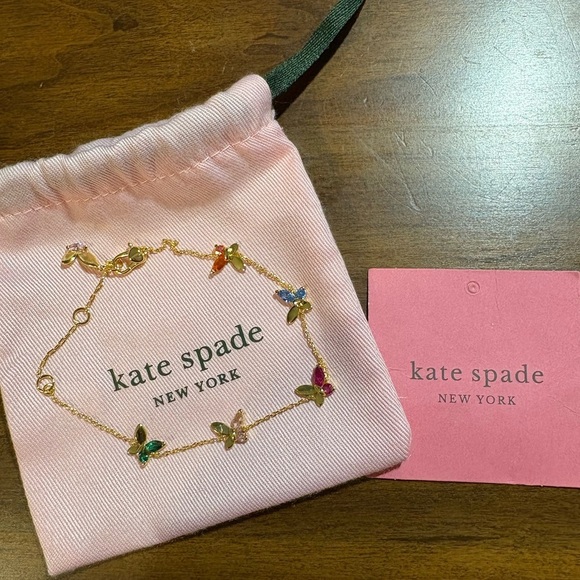 kate spade Jewelry - Kate Spade Social Butterfly Bracelet - Gold and Multicolor